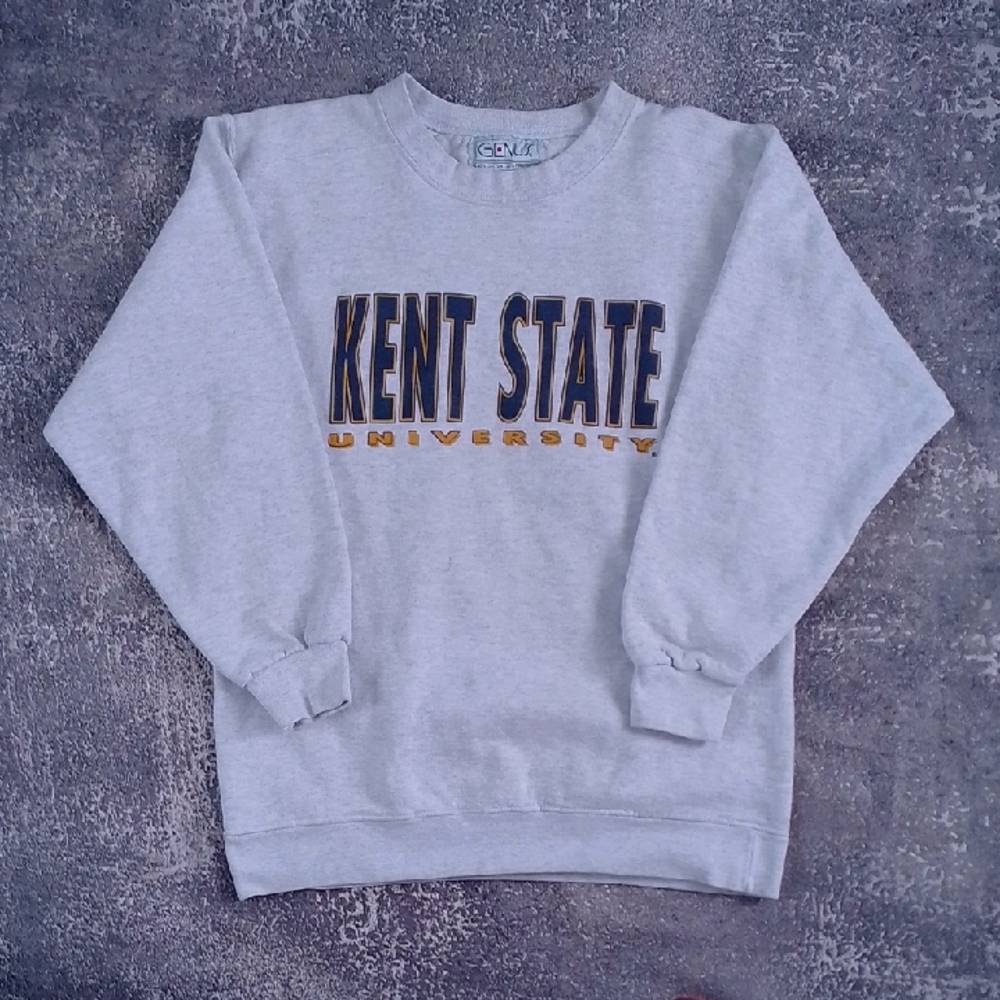 Vintage 90s Kent State University Grey Sweater Crewneck